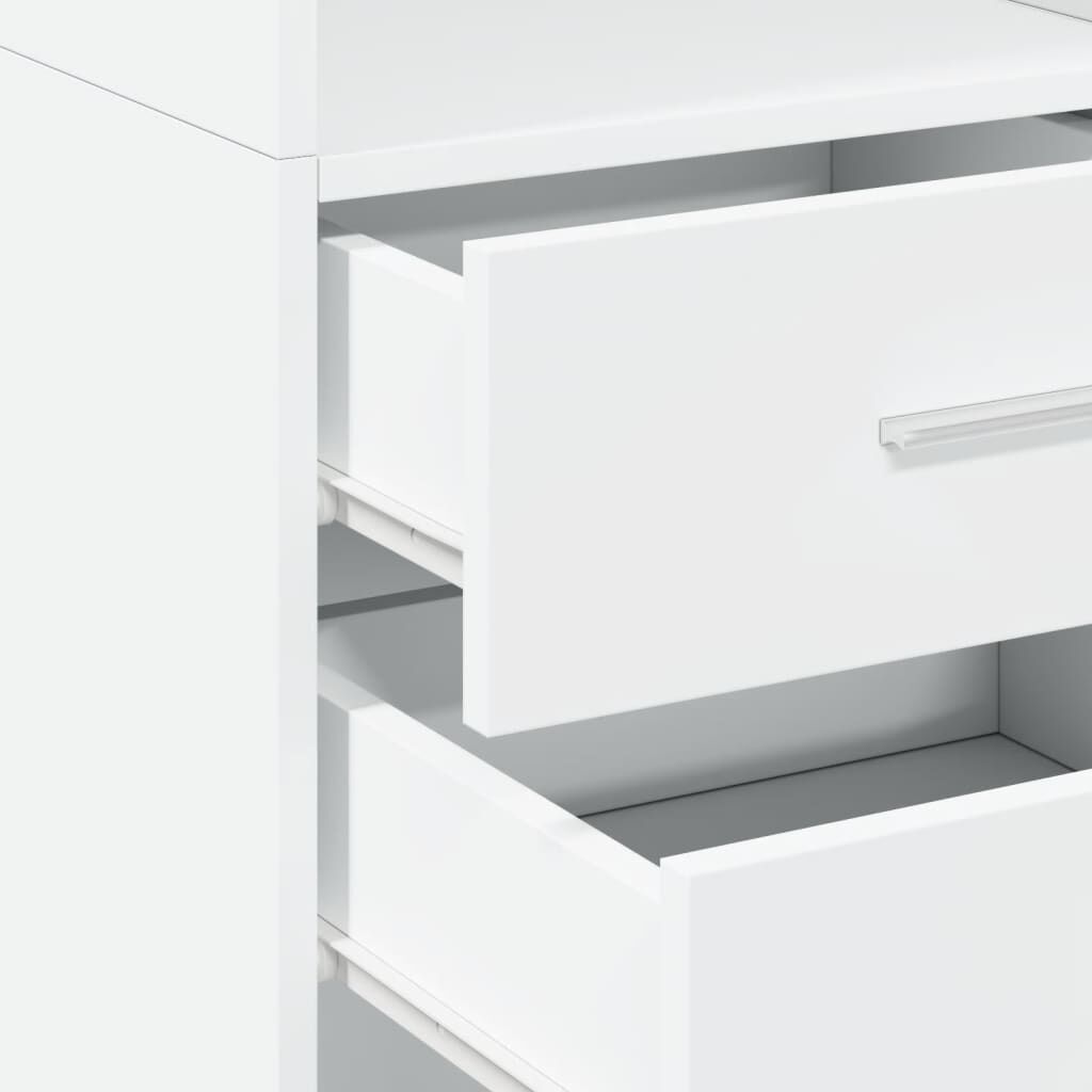 vidaXL Ντουλάπι Λευκό 40x42,5x185 εκ. από Επεξεργασμένο Ξύλο