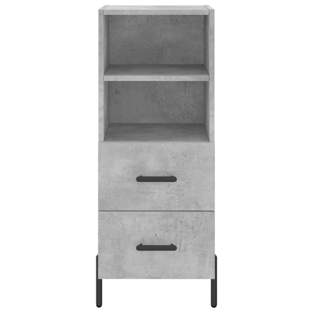 vidaXL Ντουλάπι Γκρι Σκυροδέματος 34,5x34x180 εκ. Επεξεργασμένο Ξύλο