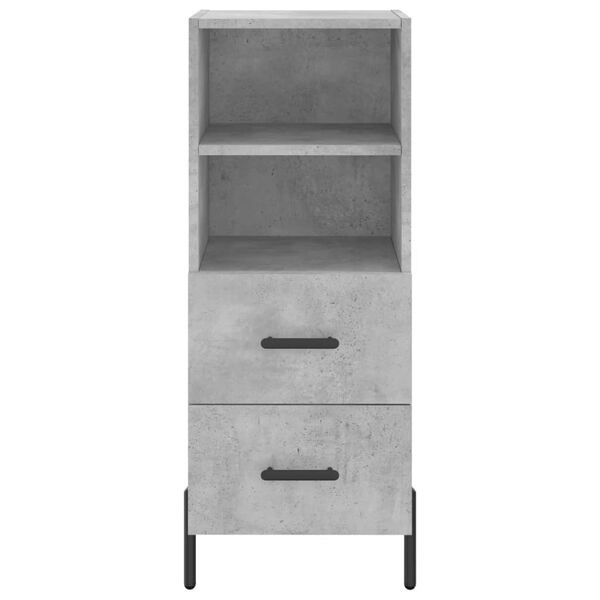 vidaXL Ντουλάπι Γκρι Σκυροδέματος 34,5x34x180 εκ. Επεξεργασμένο Ξύλο