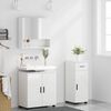 vidaXL Σετ Επίπλων Μπάνιου 3 pcs Γυαλιστερό λευκό 61 x 35 x 64 εκ.