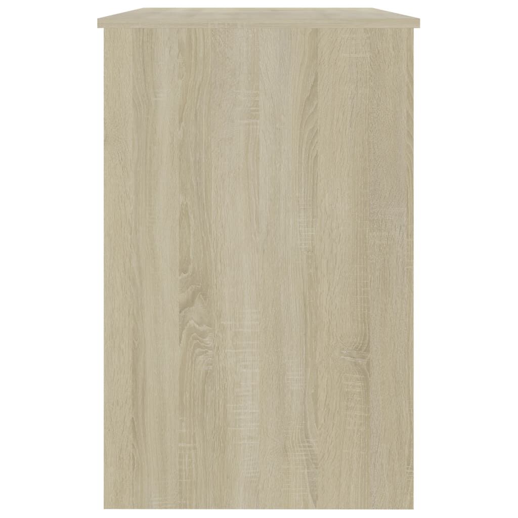 vidaXL Γραφείο Λευκό / Sonoma Δρυς 100 x 50 x 76 εκ. από Μοριοσανίδα