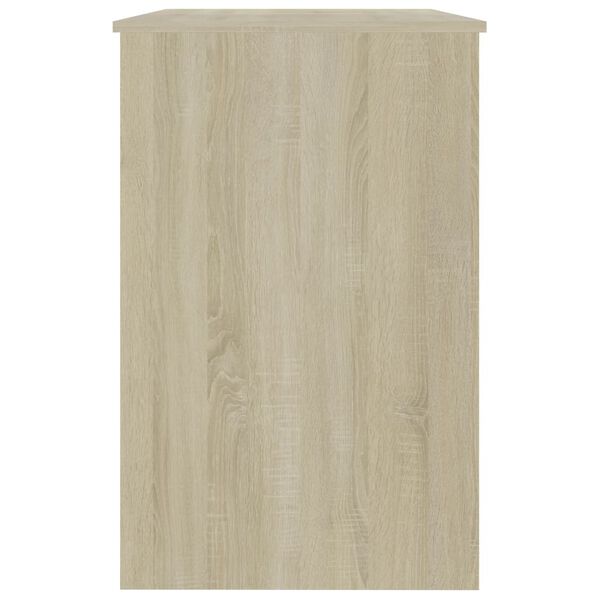 vidaXL Γραφείο Λευκό / Sonoma Δρυς 100 x 50 x 76 εκ. από Μοριοσανίδα
