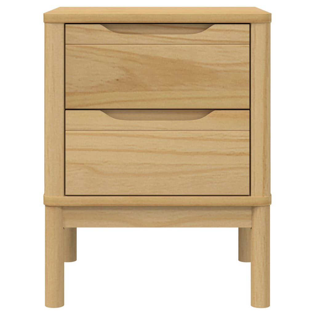 vidaXL Κομοδίνο FLORO Καφέ 45 x 39 x 57 εκ. από Μασίφ Ξύλο Πεύκου