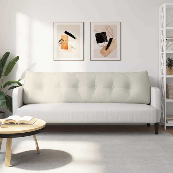 vidaXL Μαξιλάρι Πλάτης Κρεμ 180 x 24 x 50 εκ Βελούδο