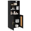 vidaXL Highboard &Mu;&alpha;ύ&rho;&eta; &Omicron;&xi;&upsilon;ά 69,5 x 34 x 180 &epsilon;&kappa;. &Epsilon;&pi;&epsilon;&xi;&epsilon;&rho;&gamma;&alpha;&sigma;&mu;έ&nu;&omicron; &xi;ύ&lambda;&omicron;