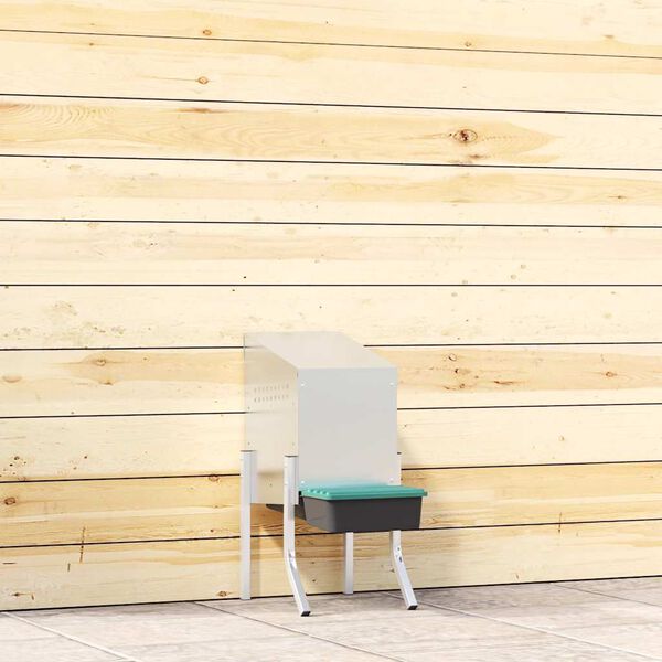 vidaXL Κουτί Φωλιάς Κοτόπουλων με 1 Θήκη και Πόδια από Γαλβανισμένο Ατσάλι