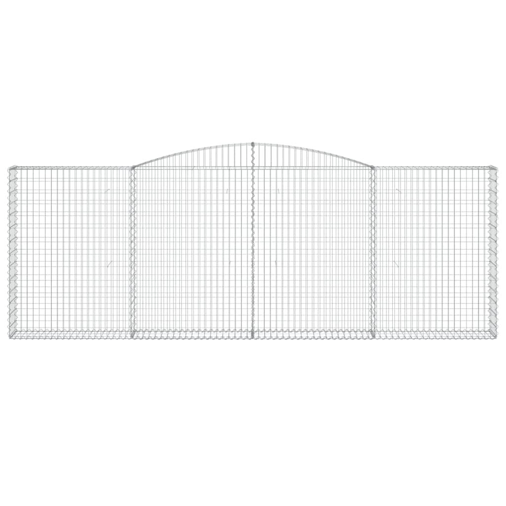 vidaXL Συρματοκιβώτια Τοξωτά 6 τεμ. 400x30x140/160 εκ. Γαλβαν. Ατσάλι