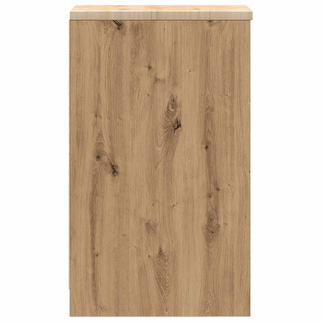 vidaXL ντουλάπι αποθήκευσης γκαράζ 30x51x85 εκ μασίφ ξύλο πεύκο
