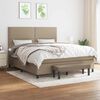 vidaXL &Kappa;&rho;&epsilon;&beta;ά&tau;&iota; Boxspring &mu;&epsilon; &Sigma;&tau;&rho;ώ&mu;&alpha; Taupe 180x200 &epsilon;&kappa;. &Upsilon;&phi;&alpha;&sigma;&mu;ά&tau;&iota;&nu;&omicron;