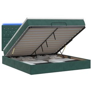 vidaXL &Kappa;&rho;&epsilon;&beta;ά&tau;&iota; Ottoman &mu;&epsilon; &Sigma;&tau;&rho;ώ&mu;&alpha; &kappa;&alpha;&iota; LED &Sigma;&kappa;&omicron;ύ&rho;&omicron; &Pi;&rho;ά&sigma;&iota;&nu;&omicron; 140 x 190 cm
