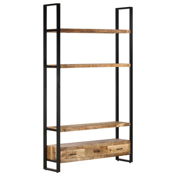 vidaXL Ραφιέρα 118 x 30 x 200 εκ. από Μασίφ Ακατέργαστο Ξύλο Μάνγκο