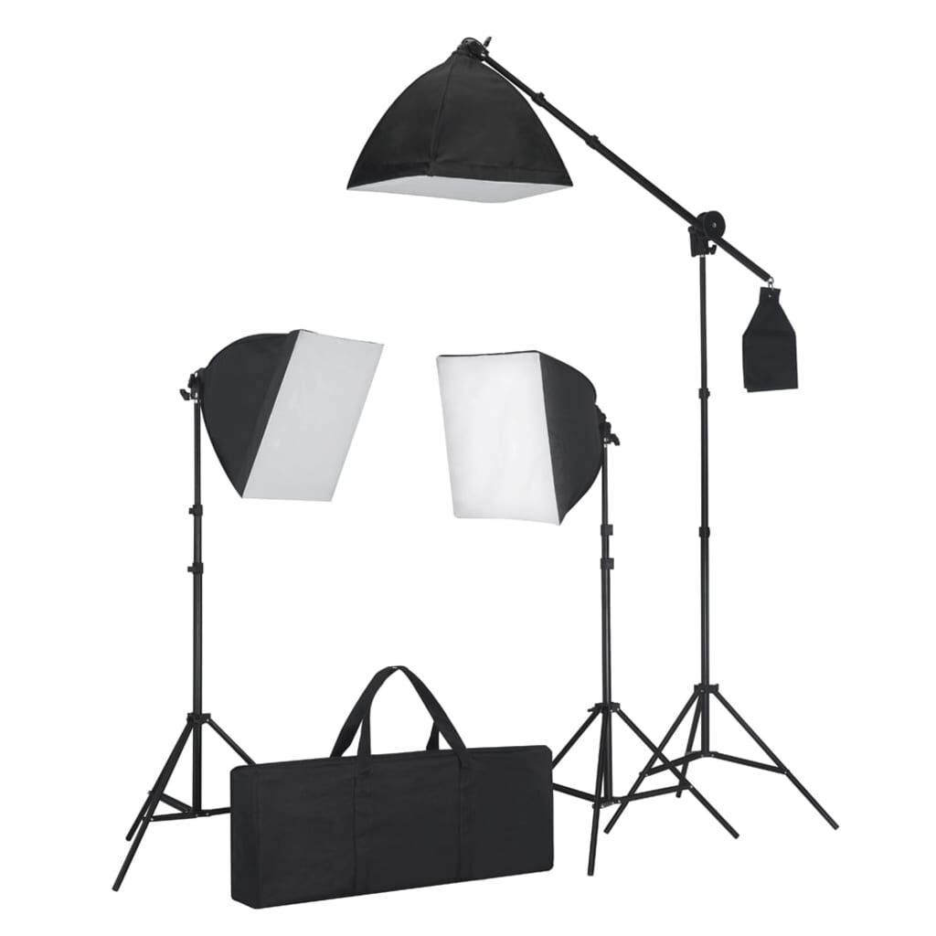 vidaXL Κιτ Φωτισμού Στούντιο με Softbox, Φόντα και Ανακλαστήρα