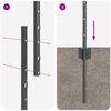 vidaXL Πό posts φράχτη 88 pcs Γκρι 140 cm Ατσάλι