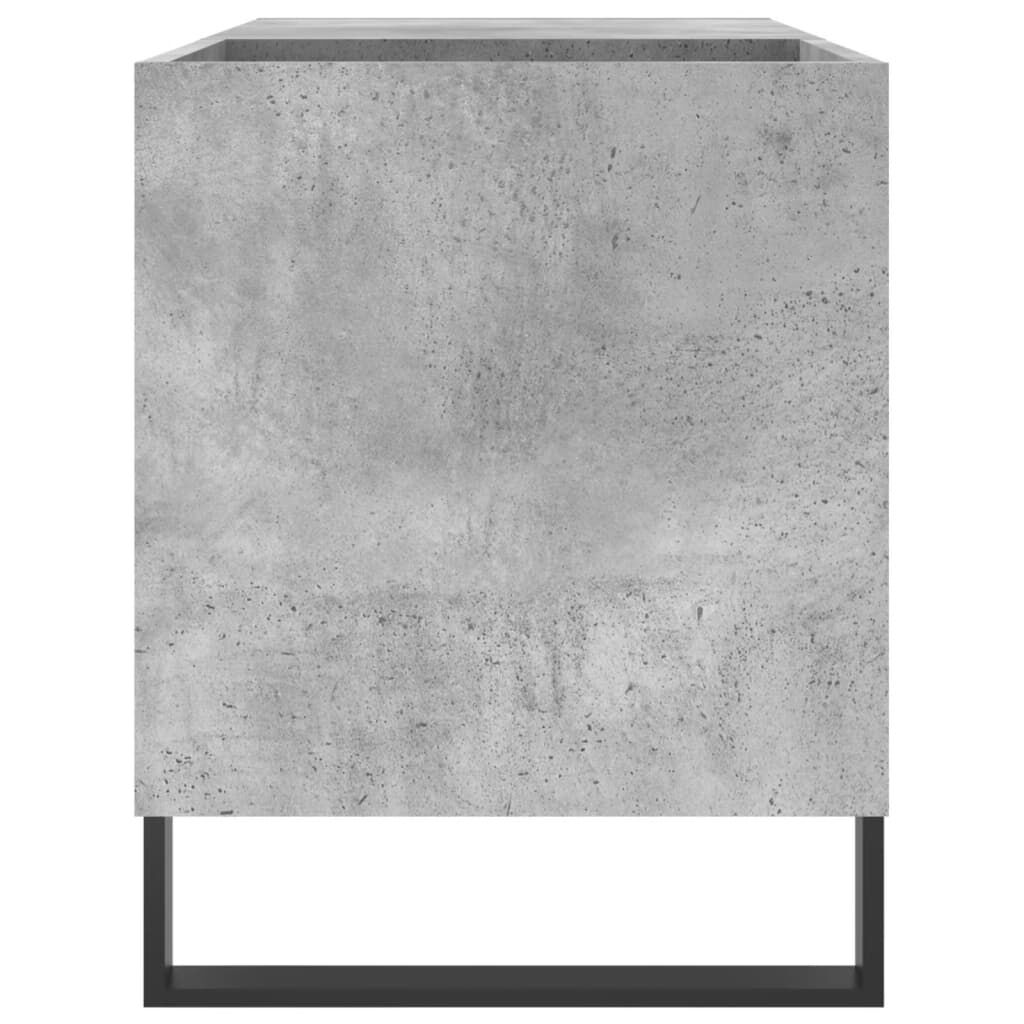 vidaXL Δισκοθήκη Γκρι Σκυροδέματος 85 x 38 x 48 εκ. από Επεξεργ. Ξύλο
