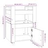 vidaXL Τρόλεϊ Κουζίνας Γκρι Σκυρ. 60x45x80 εκ. από Επεξεργασμένο Ξύλο