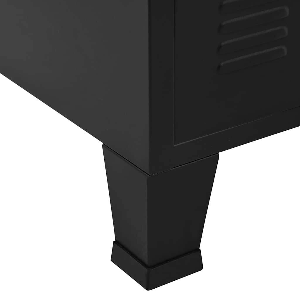 vidaXL Αρχειοθήκη Βιομηχανικού Στιλ Μαύρη 75 x 40 x 80 εκ. Ατσάλινη