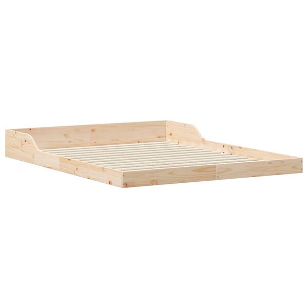 vidaXL Σκελετός Κρεβατιού Καφέ 140 x 200 cm Μασίφ ξύλο πεύκου