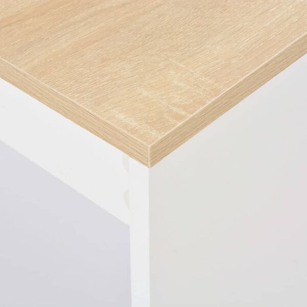 vidaXL Τραπέζι Μπαρ με Ράφι Λευκό 110 x 50 x 103 εκ.