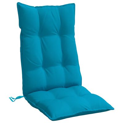 vidaXL Μαξιλάρια Καρέκλας με Πλάτη 2 τεμ. Γαλάζια από Ύφασμα Oxford