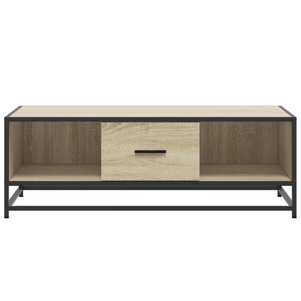 vidaXL Τραπεζάκι Σαλονιού Sonoma Δρυς 100x57x35εκ Επεξ. Ξύλο + Μέταλλο