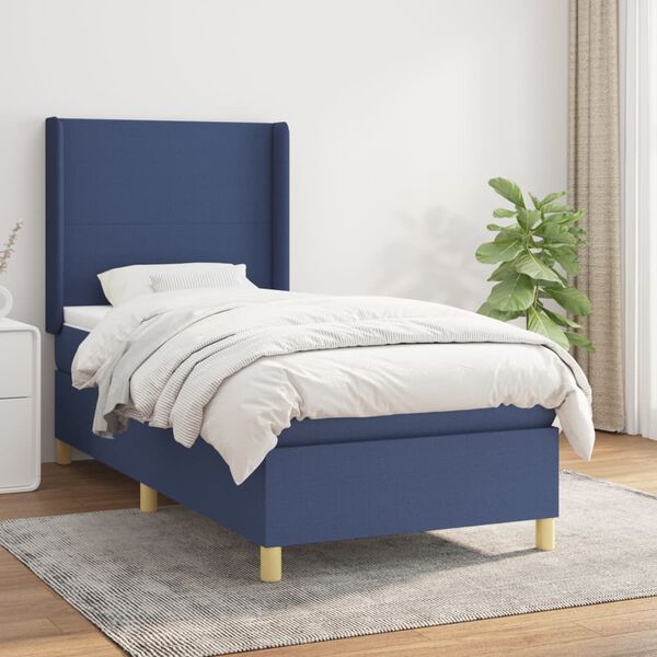 vidaXL &Kappa;&rho;&epsilon;&beta;ά&tau;&iota; Boxspring &mu;&epsilon; &Sigma;&tau;&rho;ώ&mu;&alpha; &Mu;&pi;&lambda;&epsilon; 100 x 200 &epsilon;&kappa;. &Upsilon;&phi;&alpha;&sigma;&mu;ά&tau;&iota;&nu;&omicron;