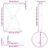 vidaXL Πόδια Τραπεζαρίας 2 τεμ. Μαύρο 60x(72-73,3) εκ. Ατσάλι