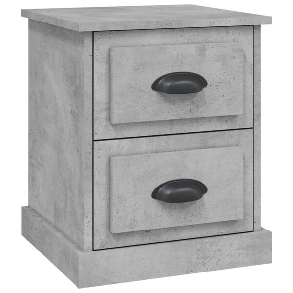 vidaXL Κομοδίνο Γκρι Σκυρ. 39x39x47,5 εκ. από Επεξεργασμένο Ξύλο