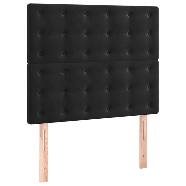 vidaXL Κεφαλάρια Κρεβατιού 2 τεμ. Μαύρο 90x5x78/88 εκ. Βελούδινο