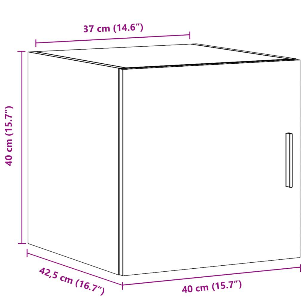 vidaXL Ντουλάπι Τοίχου Sonoma Δρυς 40x42,5x40 εκ. Επεξεργασμένο Ξύλο