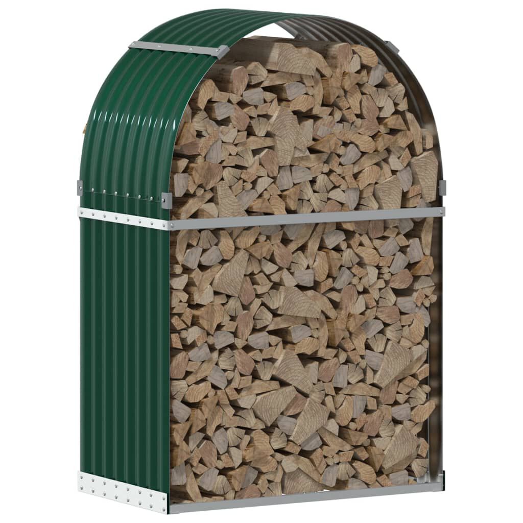 vidaXL Ξυλοθήκη Πράσινη 80 x 45 x 120 εκ. από Γαλβανισμένο Ατσάλι