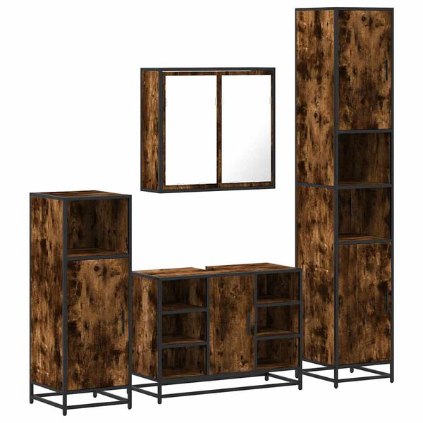 vidaXL &Sigma;&epsilon;&tau; &Epsilon;&pi;ί&pi;&lambda;&omega;&nu; &Mu;&pi;ά&nu;&iota;&omicron;&upsilon; 4 &Tau;&epsilon;&mu;&alpha;&chi;ί&omega;&nu; &Kappa;&alpha;&pi;&nu;&iota;&sigma;&tau;ή &Delta;&rho;&upsilon;&sigmaf; &Epsilon;&pi;&epsilon;&xi;&epsilon;&rho;&gamma;&alpha;&sigma;&mu;έ&nu;&omicron; &Xi;ύ&lambda;&omicron;