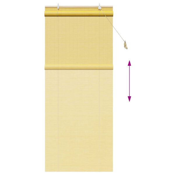vidaXL Ρολά και Σκίες Παραθύρων Κίτρινο 80 x 220 cm Μπαμπού