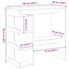 vidaXL Τραπέζι μπαρ Μαύρη δρυς 100 x 48 x 101.5 εκ. Επεξεργασμένο ξύλο