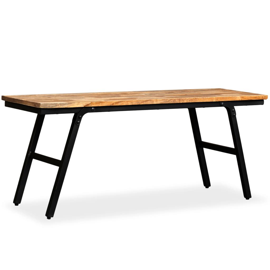 vidaXL Πάγκος 110 x 35 x 45 εκ. από Ανακυκλωμένο Ξύλο Teak και Ατσάλι