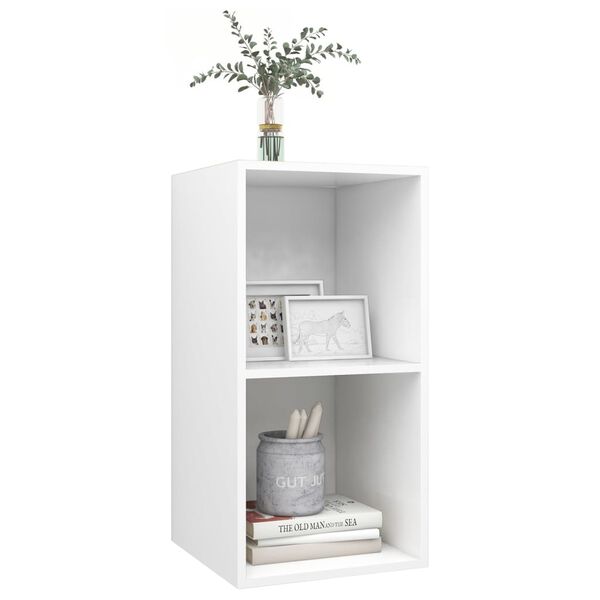 vidaXL Έπιπλο Τηλεόρασης Κρεμαστό Λευκό 37x37x72 εκ. από Επεξ. Ξύλο