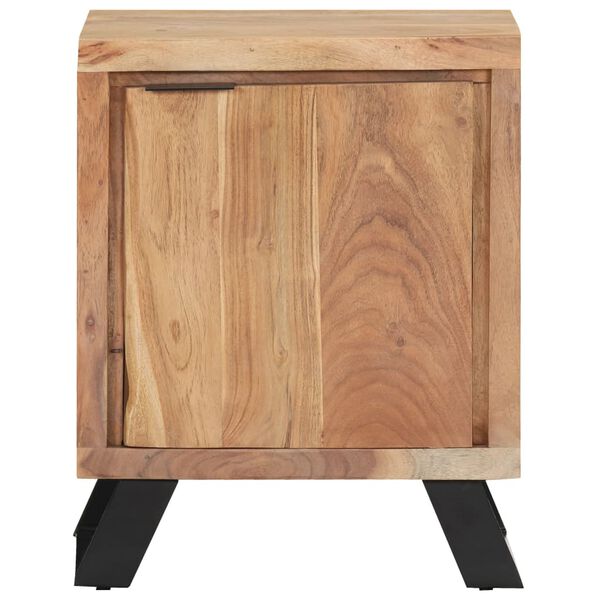 vidaXL Κομοδίνο με Πλαίσια 40 x 30 x 50 εκ. από Μασίφ Ξύλο Ακακίας