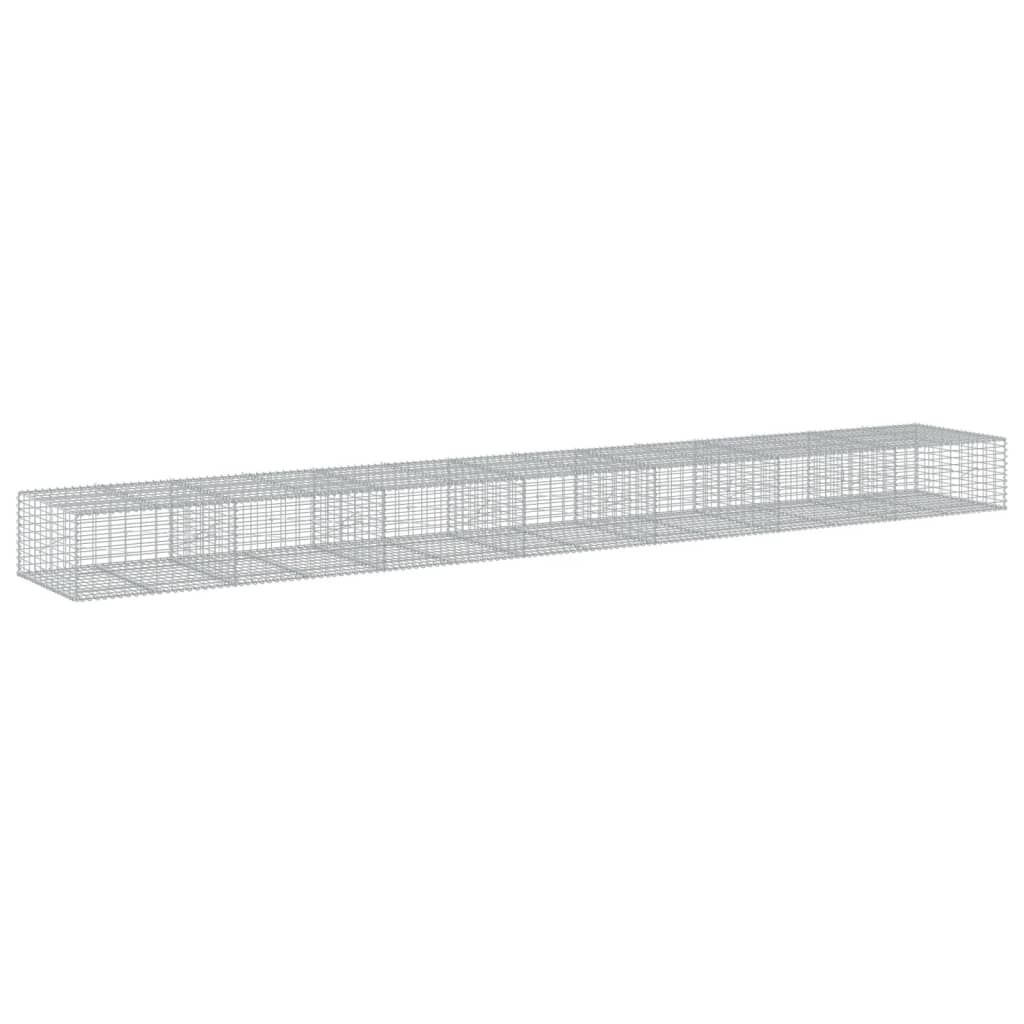 vidaXL Συρματοκιβώτιο με Κάλυμμα 700x100x50εκ. από Γαλβανισμένο Χάλυβα