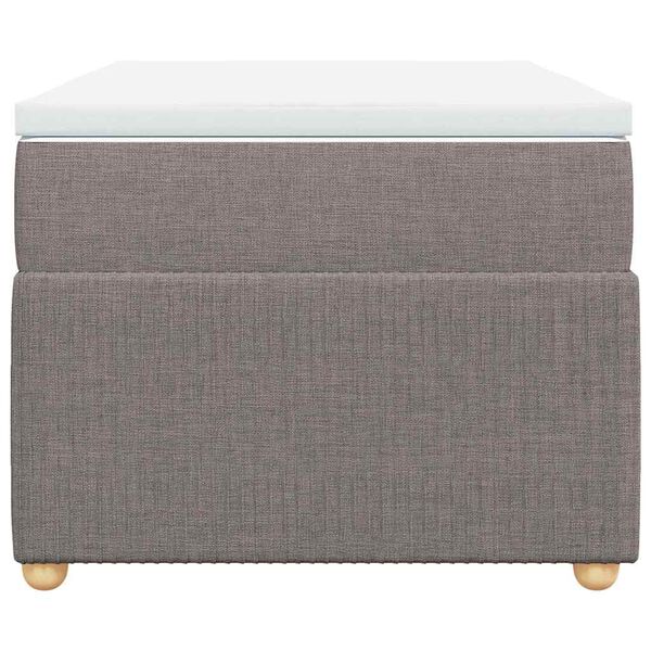 vidaXL &Kappa;&rho;&epsilon;&beta;ά&tau;&iota; Boxspring &mu;&epsilon; &Sigma;&tau;&rho;ώ&mu;&alpha; Taupe 100 x 200 &epsilon;&kappa;. &Upsilon;&phi;&alpha;&sigma;&mu;ά&tau;&iota;&nu;&omicron;