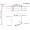 vidaXL Κεφαλάρι Με Αποθηκευτικό Χώρο Μαύρο 180 x 18,5 x 104,5 εκ.