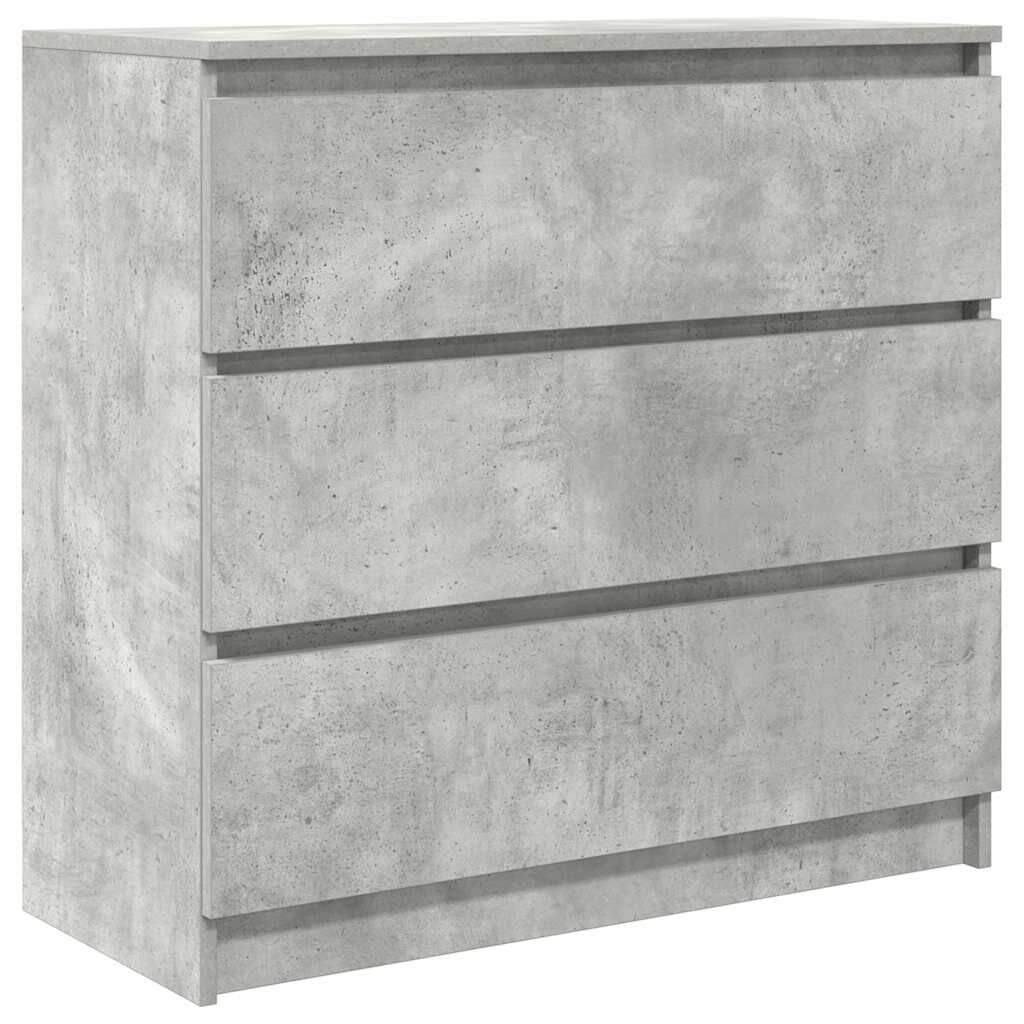 vidaXL Ντουλάπι Γκρι Σκυροδέματος 80x35x76 εκ. Επεξεργασμένο Ξύλο