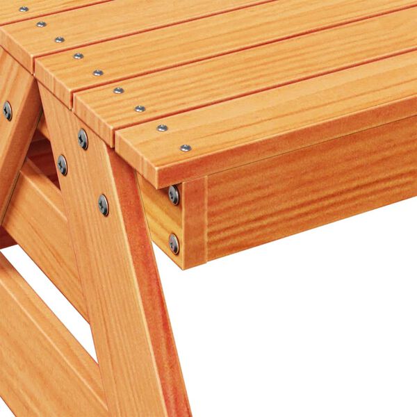 vidaXL Τραπέζι Πικνίκ για Παιδιά 88x97x52 εκ. Καφέ Μασίφ Ξύλο Πεύκου