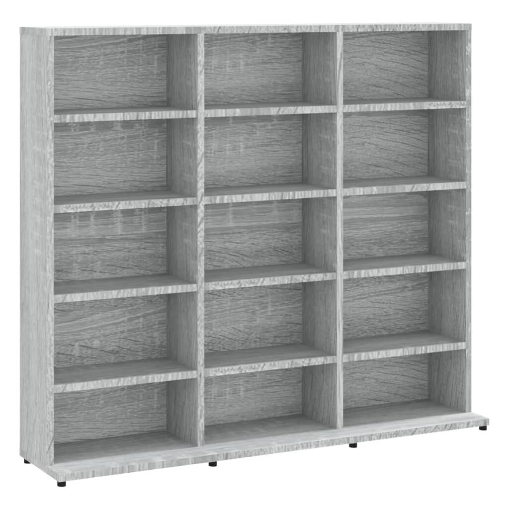 vidaXL Έπιπλο για CD Γκρι Sonoma 100x23x89,5 εκ. Επεξεργασμένο Ξύλο