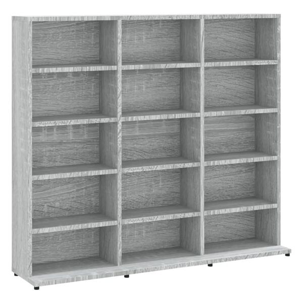 vidaXL Έπιπλο για CD Γκρι Sonoma 100x23x89,5 εκ. Επεξεργασμένο Ξύλο