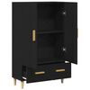 vidaXL Highboard &Mu;&alpha;ύ&rho;&eta; &Omicron;&xi;&upsilon;ά 70 x 31 x 115 &epsilon;&kappa; &Epsilon;&pi;&epsilon;&xi;&epsilon;&rho;&gamma;&alpha;&sigma;&mu;έ&nu;&omicron; &xi;ύ&lambda;&omicron;