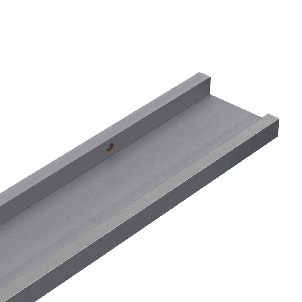 vidaXL Ράφια Τοίχου 4 τεμ. Γκρι 40 x 9 x 3 εκ.