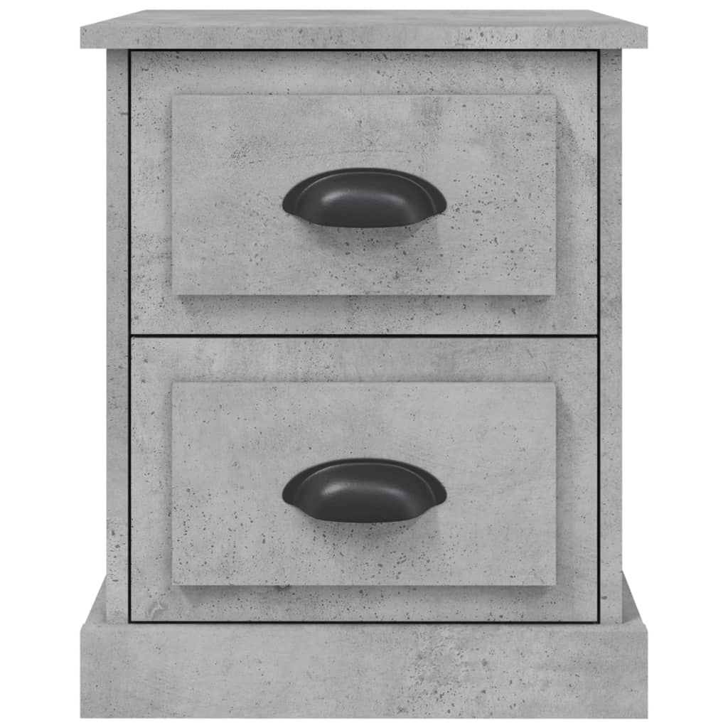 vidaXL Κομοδίνο Γκρι Σκυρ. 39x39x47,5 εκ. από Επεξεργασμένο Ξύλο