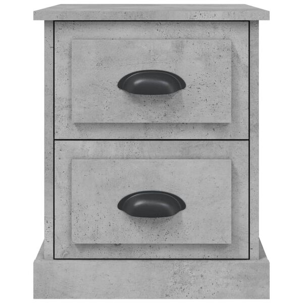 vidaXL Κομοδίνο Γκρι Σκυρ. 39x39x47,5 εκ. από Επεξεργασμένο Ξύλο