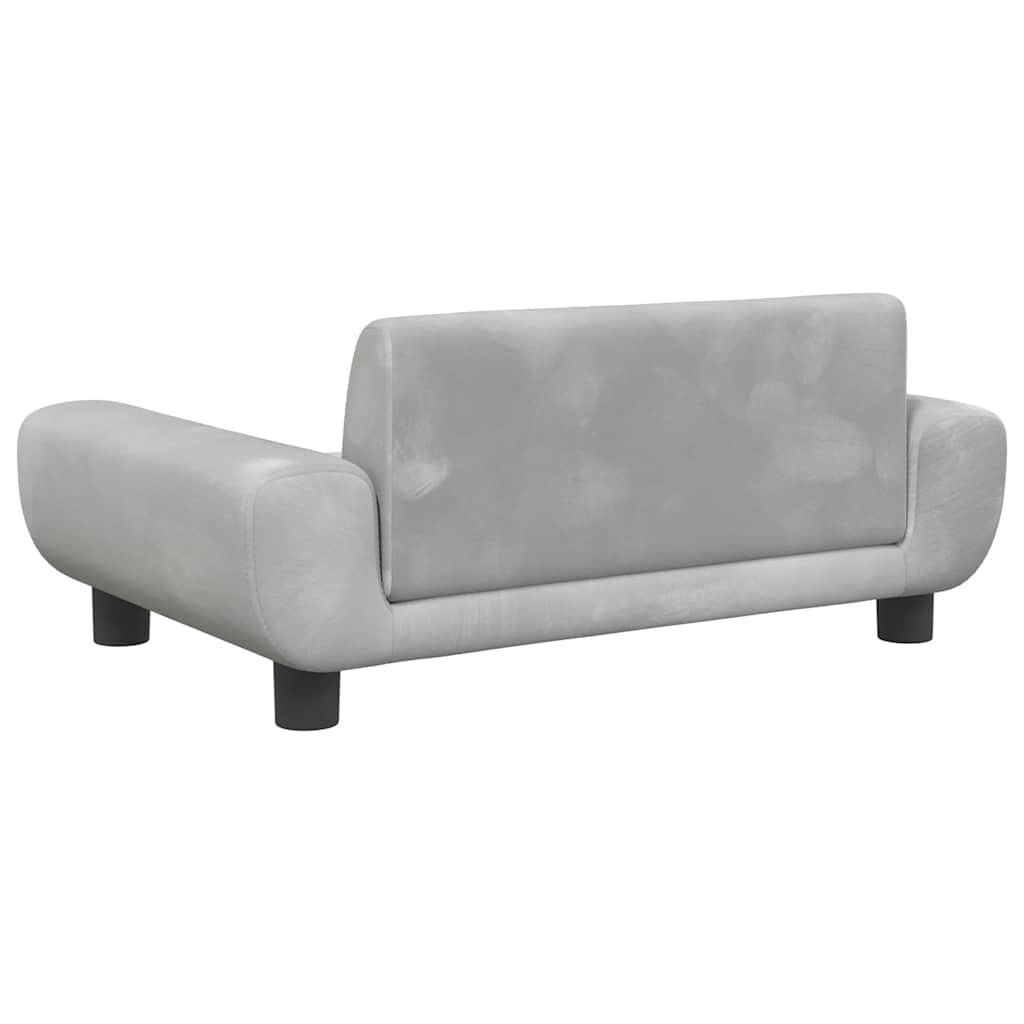 vidaXL Κρεβάτι Σκύλου Ανοιχτό Γκρι 70 x 45 x 33 εκ. Βελούδινο
