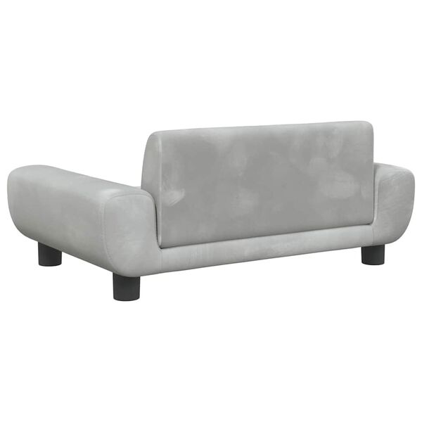 vidaXL Κρεβάτι Σκύλου Ανοιχτό Γκρι 70 x 45 x 33 εκ. Βελούδινο