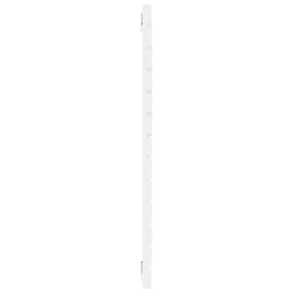 vidaXL Κεφαλάρι Τοίχου Λευκό 141x3x91,5 εκ. από Μασίφ Ξύλο Πεύκου
